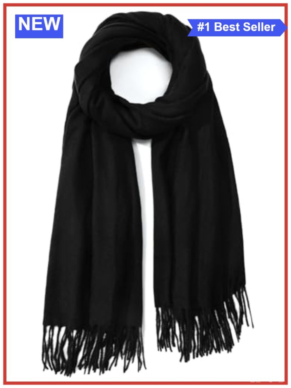 Women's Winter Scarf Acrylic Pashmina Shawl Wrap Tassel
